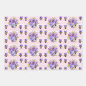 Feuille De Papier Cadeau Iris Violet Iris Iris fleur Aquarelle Peinture (Devant 2)