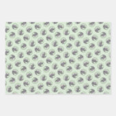 Feuille De Papier Cadeau Irish Wolfhound Painting Grey Original Chien Art (Devant)