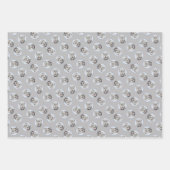 Feuille De Papier Cadeau Irish Wolfhound Painting Grey Original Chien Art (Devant 3)