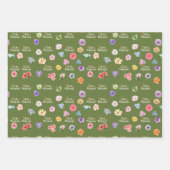 Feuille De Papier Cadeau Islamic Gift Wrap Set 🎁🌙 – 3 Elegant Eid Florals (Devant 2)