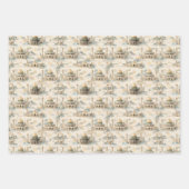 Feuille De Papier Cadeau Islamic Gift Wrap Set 3 Elegant Eid Ramadan Hajj (Devant)