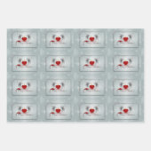 Feuille De Papier Cadeau Italie Greyhound Joyeux Noël (Devant 2)