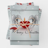 Feuille De Papier Cadeau Italie Greyhound Joyeux Noël (En situation)