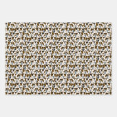 Feuille De Papier Cadeau Jack Russell Terriers 3 motifs de chien mignons (Devant)