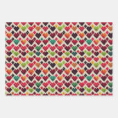 Feuille De Papier Cadeau Jacquard moderne Valentine Motif Set No6 (Devant)