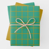 Feuille De Papier Cadeau Jade Green et Gold (En situation)