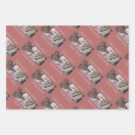 Feuille De Papier Cadeau J'adore danser (Devant)