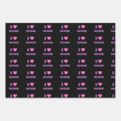 Feuille De Papier Cadeau J'Aime Le Vin, J'Aime Le Vin (Devant 2)