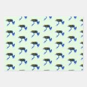 Feuille De Papier Cadeau J'aime les grenouilles (Devant 3)