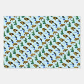 Feuille De Papier Cadeau J'aime les grenouilles (Devant 2)