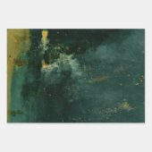Feuille De Papier Cadeau James Whistler - Nocturne en noir et or (Devant)
