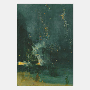 Feuille De Papier Cadeau James Whistler - Nocturne en noir et or