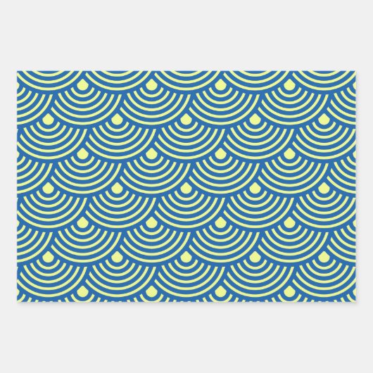 Feuille De Papier Cadeau Japanese Style Fish Scales Pattern (Devant 2)