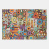 Feuille De Papier Cadeau Jardin Abstrait (Devant 2)