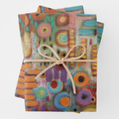 Feuille De Papier Cadeau Jardin Abstrait (En situation)