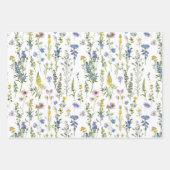 Feuille De Papier Cadeau Jardin Bleu Fleur sauvage Motif (Devant 3)