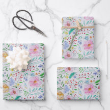 JARDIN DE FLEURS SAUVAGES À L'AQUARELLE ÉLÉGANT PO