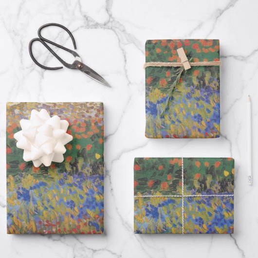 Feuille De Papier Cadeau Jardin de fleurs - Vincent van Gogh (Recto)