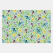 Feuille De Papier Cadeau Jardin de libellules (Devant)