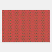 Feuille De Papier Cadeau Jardin de Noël rouge et vert (Devant 2)