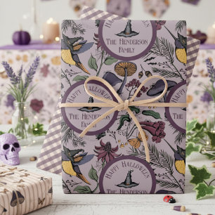 Feuille De Papier Cadeau Jardin des colibris et papillons d'Halloween éffra
