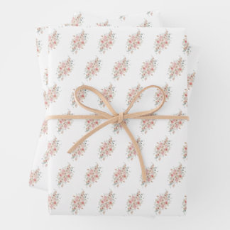 Feuille De Papier Cadeau Jardin d'été Aquarelle Mariage floral