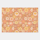 Feuille De Papier Cadeau Jardin Floral Brown (Devant 3)