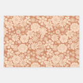 Feuille De Papier Cadeau Jardin Floral Brown (Devant)