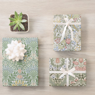 Feuille De Papier Cadeau Jardin Floral Eden Golden Lily Morris Motifs