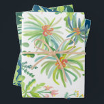Feuille De Papier Cadeau Jardin Jungle Aquarelle Botanique Floral<br><div class="desc">Motif botanique peint à la main. MERCI DE SOUTENIR LES ARTISTES INDÉPENDANTS ! Toutes les œuvres d'art et conceptions sont créées par moi. J'adore dessiner et peindre ! Merci de faire vos achats chez moi et de soutenir ma créativité ! :) Consultez ma boutique pour de nombreuses autres couleurs et...</div>