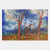 Feuille De Papier Cadeau Jardin plat coloré (Devant 3)