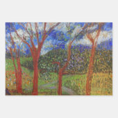 Feuille De Papier Cadeau Jardin plat coloré (Devant 2)