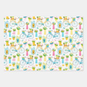 Feuille De Papier Cadeau jardin printanier (Devant)