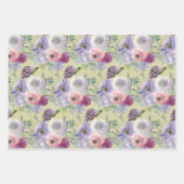 Feuille De Papier Cadeau Jardin rose violet (Devant 2)