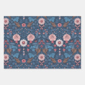 Feuille De Papier Cadeau Jardin sauvage en bleu (Devant)