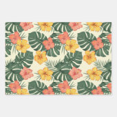 Feuille De Papier Cadeau Jardin tropical d'Hibiscus (Devant 2)