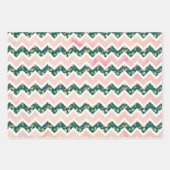 Feuille De Papier Cadeau Jardin Vert Rose Défraîchi (Devant 2)