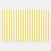 Feuille De Papier Cadeau jaune blanc Motif géométrique (Devant 3)