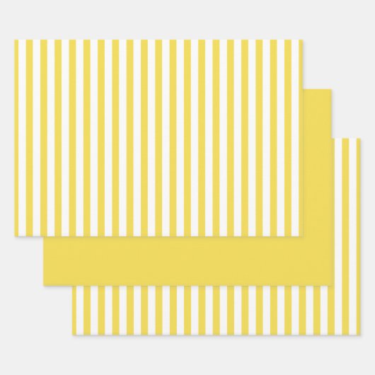 Feuille De Papier Cadeau jaune blanc Motif géométrique (Lot)