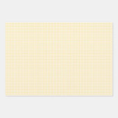 Feuille De Papier Cadeau Jaune canari gingham classique (Devant 3)