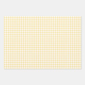 Feuille De Papier Cadeau Jaune canari gingham classique (Devant)