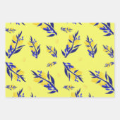 Feuille De Papier Cadeau Jaune citron (Devant 3)