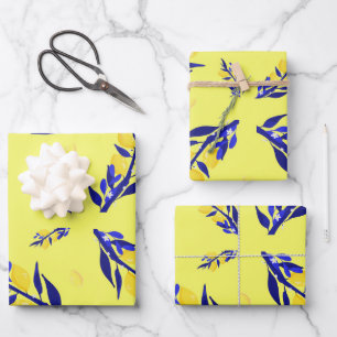 Feuille De Papier Cadeau Jaune citron
