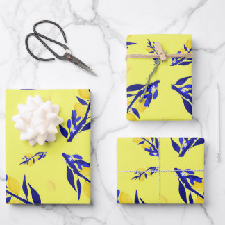 Feuille De Papier Cadeau Jaune citron