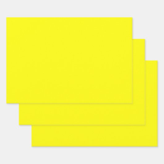 Feuille De Papier Cadeau Jaune clair (couleur solide) (Lot)