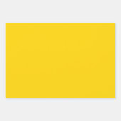 Feuille De Papier Cadeau Jaune clair et or (Devant 3)