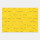 Feuille De Papier Cadeau Jaune clair et or (Devant)