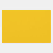 Feuille De Papier Cadeau Jaune doré solide et ensoleillé (Devant)