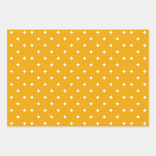 Feuille De Papier Cadeau Jaune et bleu Turquoise cravates ensemble de 3 (Devant 2)