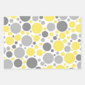 Feuille De Papier Cadeau Jaune et gris (Devant)